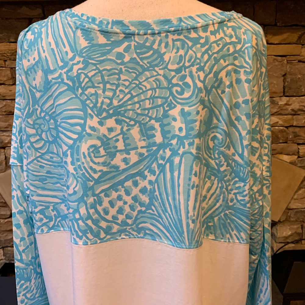 NWT Lilly Pulitzer Finn Top Succulent Blue Sea Cup - Picture 7 of 10